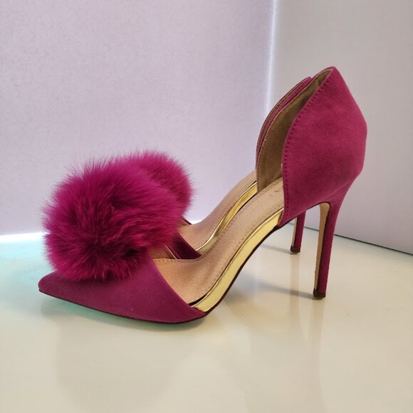 Liliana Purple Stiletto Heels with Pom pom - Picture 4 of 8